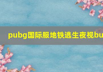 pubg国际服地铁逃生夜视bug