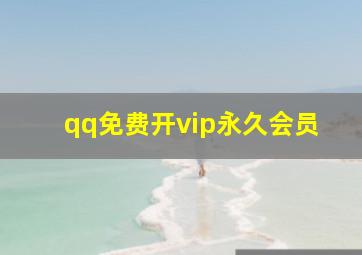 qq免费开vip永久会员