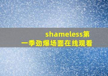 shameless第一季劲爆场面在线观看