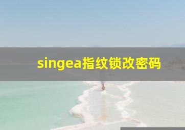 singea指纹锁改密码