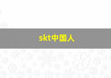 skt中国人