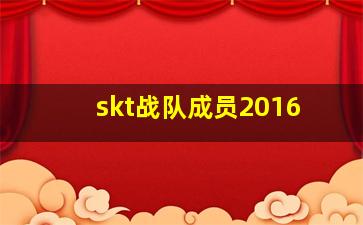 skt战队成员2016