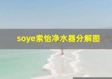 soye索怡净水器分解图