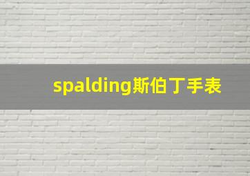 spalding斯伯丁手表