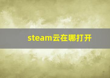 steam云在哪打开