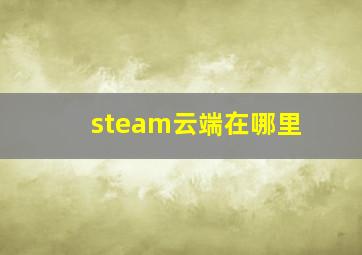 steam云端在哪里