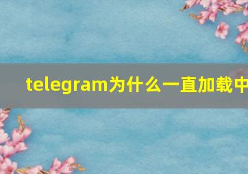 telegram为什么一直加载中