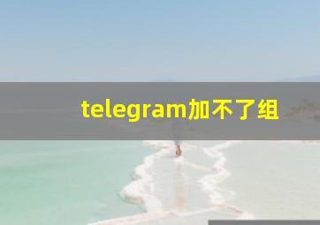 telegram加不了组