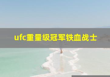 ufc重量级冠军铁血战士