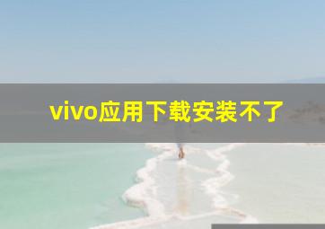 vivo应用下载安装不了