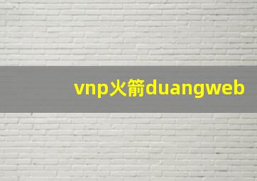 vnp火箭duangweb