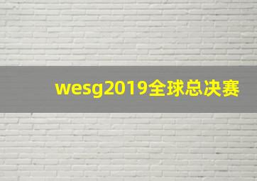 wesg2019全球总决赛