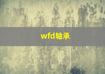 wfd轴承