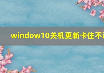 window10关机更新卡住不动