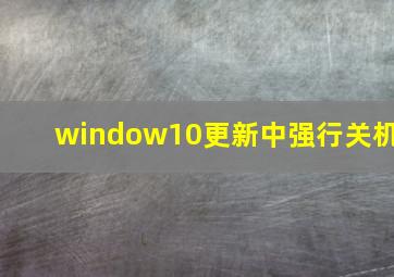 window10更新中强行关机