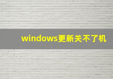 windows更新关不了机