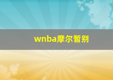 wnba摩尔暂别