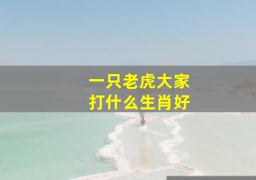 一只老虎大家打什么生肖好