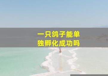 一只鸽子能单独孵化成功吗