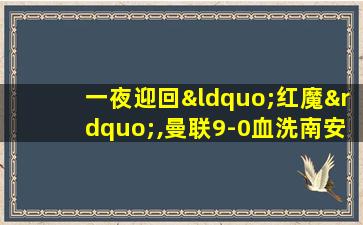 一夜迎回“红魔”,曼联9-0血洗南安普顿平四大纪录