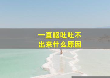 一直呕吐吐不出来什么原因