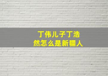 丁伟儿子丁浩然怎么是新疆人