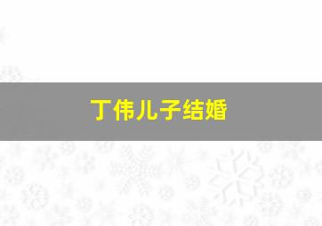 丁伟儿子结婚