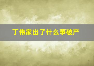 丁伟家出了什么事破产