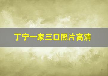 丁宁一家三口照片高清