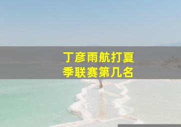 丁彦雨航打夏季联赛第几名