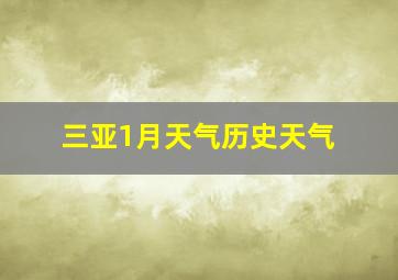 三亚1月天气历史天气