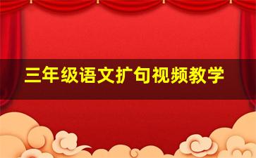 三年级语文扩句视频教学