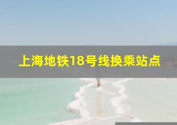 上海地铁18号线换乘站点