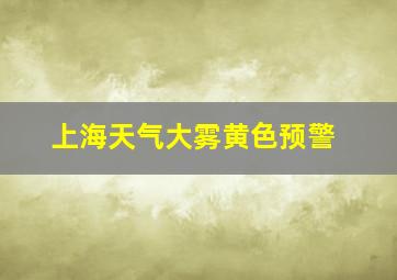 上海天气大雾黄色预警