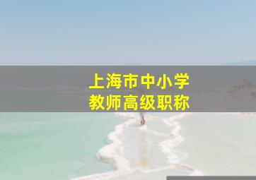 上海市中小学教师高级职称