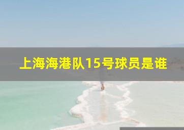 上海海港队15号球员是谁