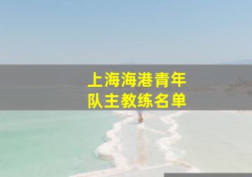 上海海港青年队主教练名单