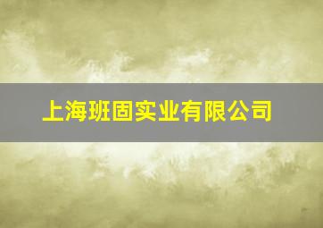 上海班固实业有限公司