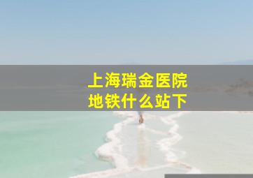 上海瑞金医院地铁什么站下