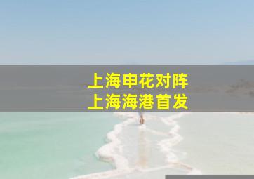 上海申花对阵上海海港首发