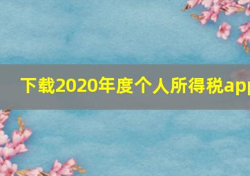 下载2020年度个人所得税app