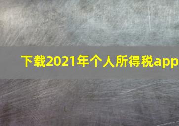 下载2021年个人所得税app