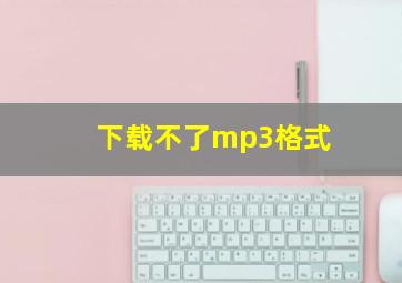 下载不了mp3格式