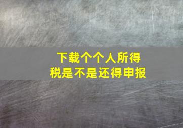 下载个个人所得税是不是还得申报