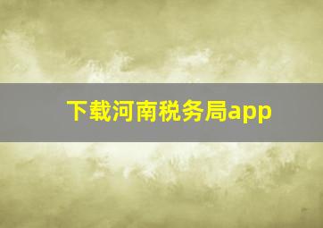 下载河南税务局app