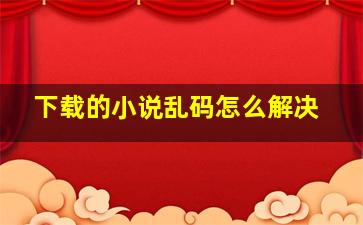 下载的小说乱码怎么解决