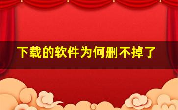 下载的软件为何删不掉了