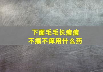 下面毛毛长痘痘不痛不痒用什么药