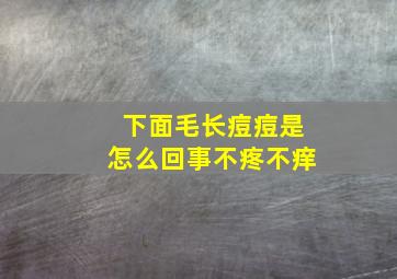 下面毛长痘痘是怎么回事不疼不痒