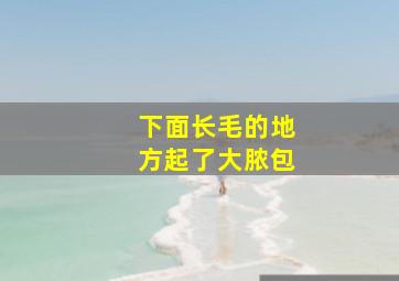 下面长毛的地方起了大脓包